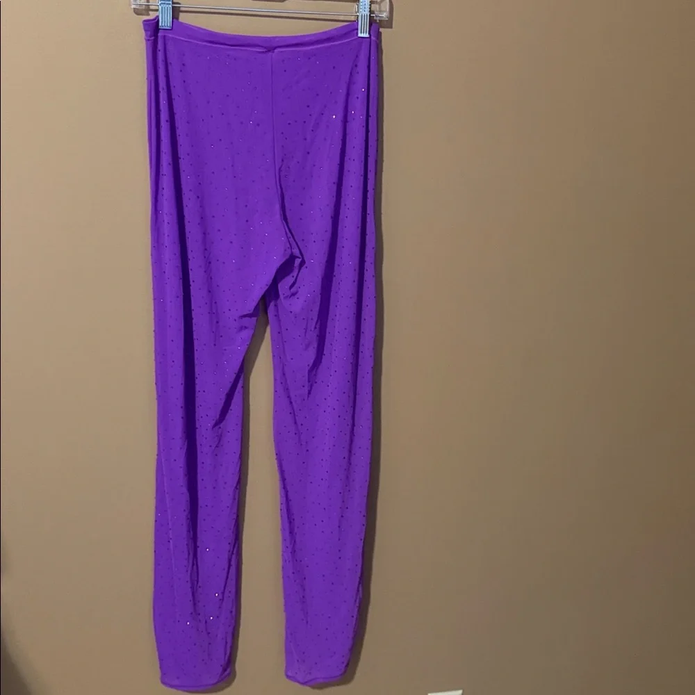 Skims Rhinestone Mesh swim cover pants